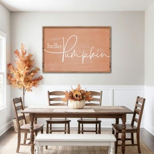 Hello Pumpkin sign, Pumpkin Wood Sign, Rustic Fall Sign, Farmhouse Fall sign, Pumpkin Decor, Fall Sign, Fall Mantle Decor, Autumn Decor