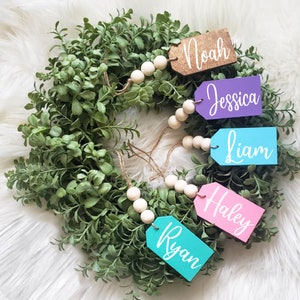 Easter Basket Tags, Personalized Easter Basket Tags, Easter Basket Name Tag, Farmhouse Easter tags, Easter Gift, Custom Wood Tag