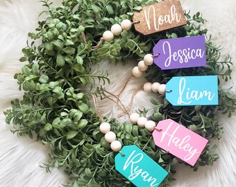 Easter Basket Tags, Personalized Easter Basket Tags, Easter Basket Name Tag, Farmhouse Easter tags, Easter Gift, Custom Wood Tag