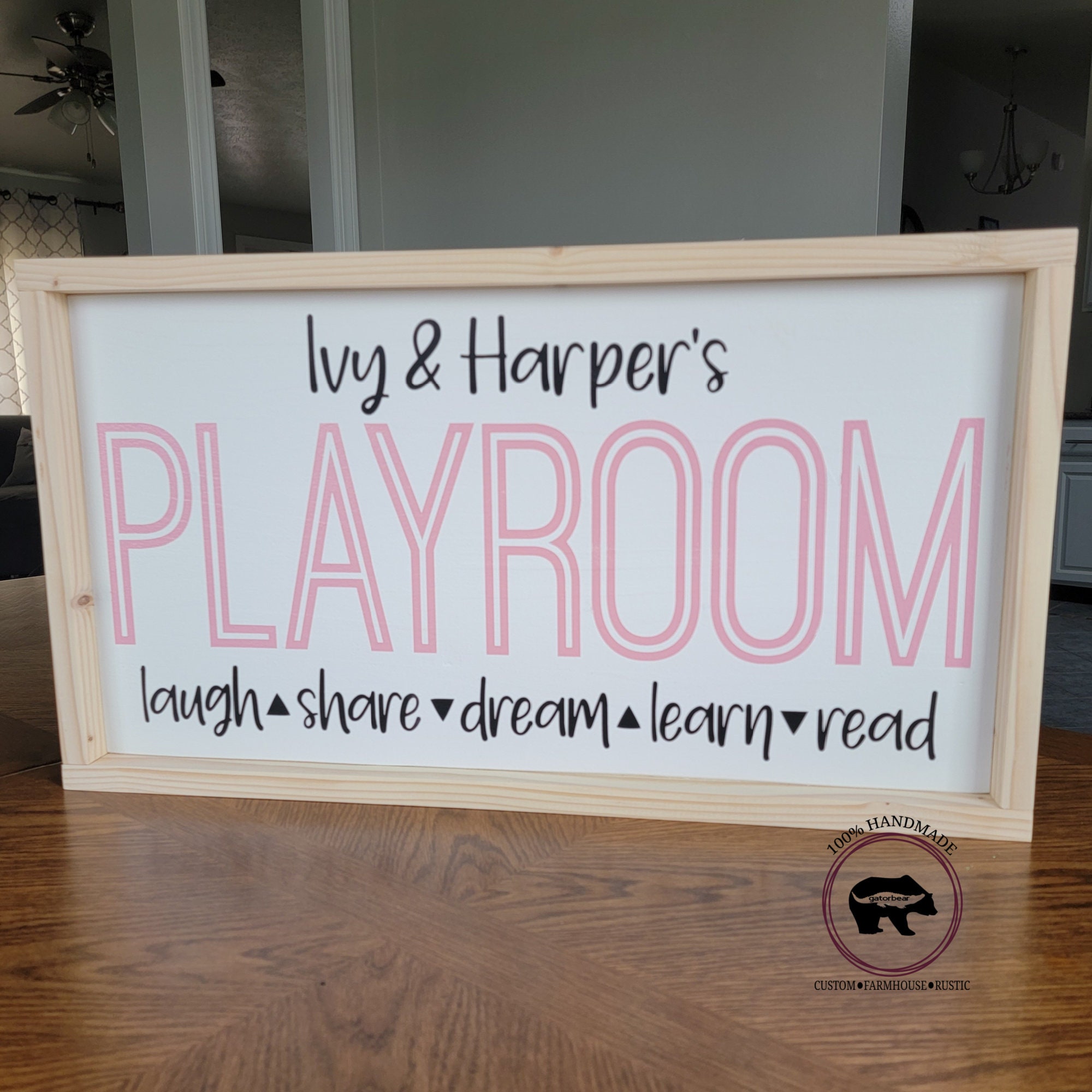 Personalized Playroom Wood Sign Custom Playroom Sign Etsy