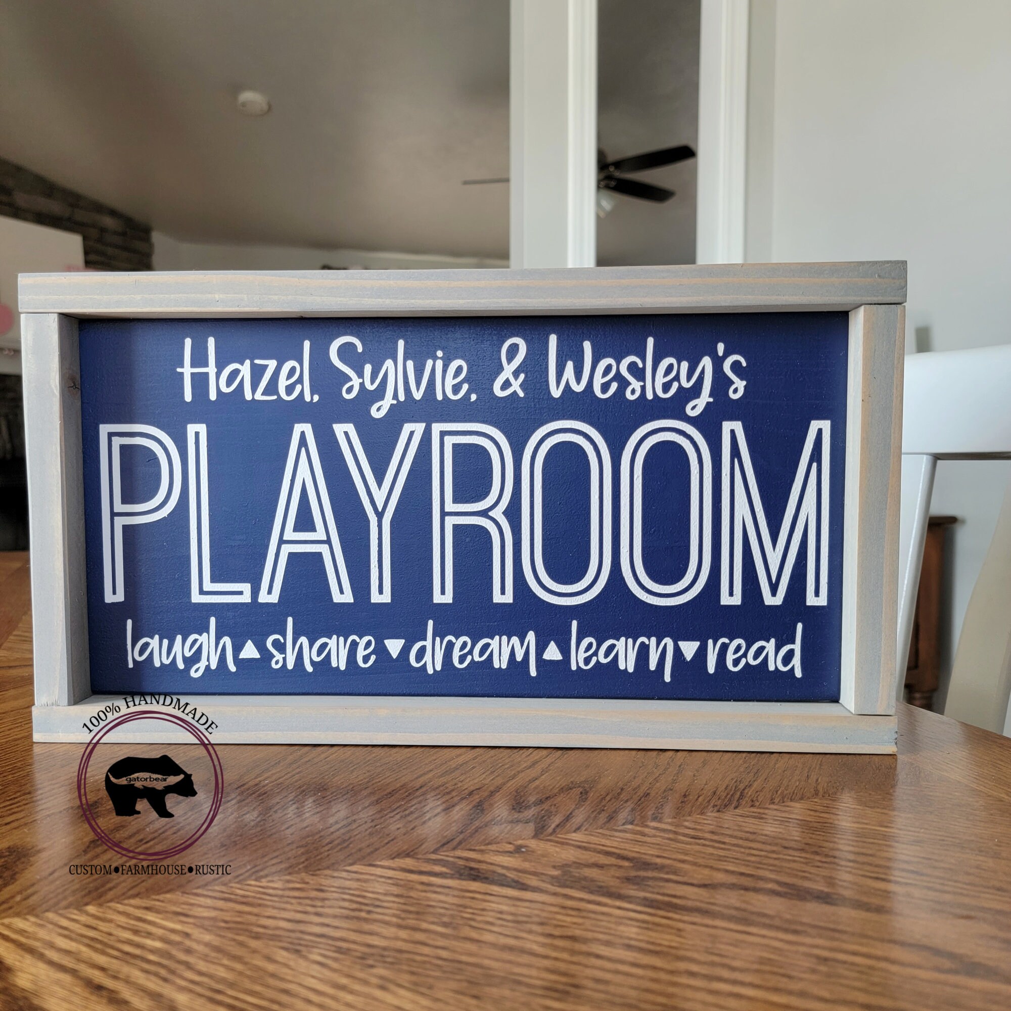 Personalized Playroom Wood Sign Custom Playroom Sign Etsy