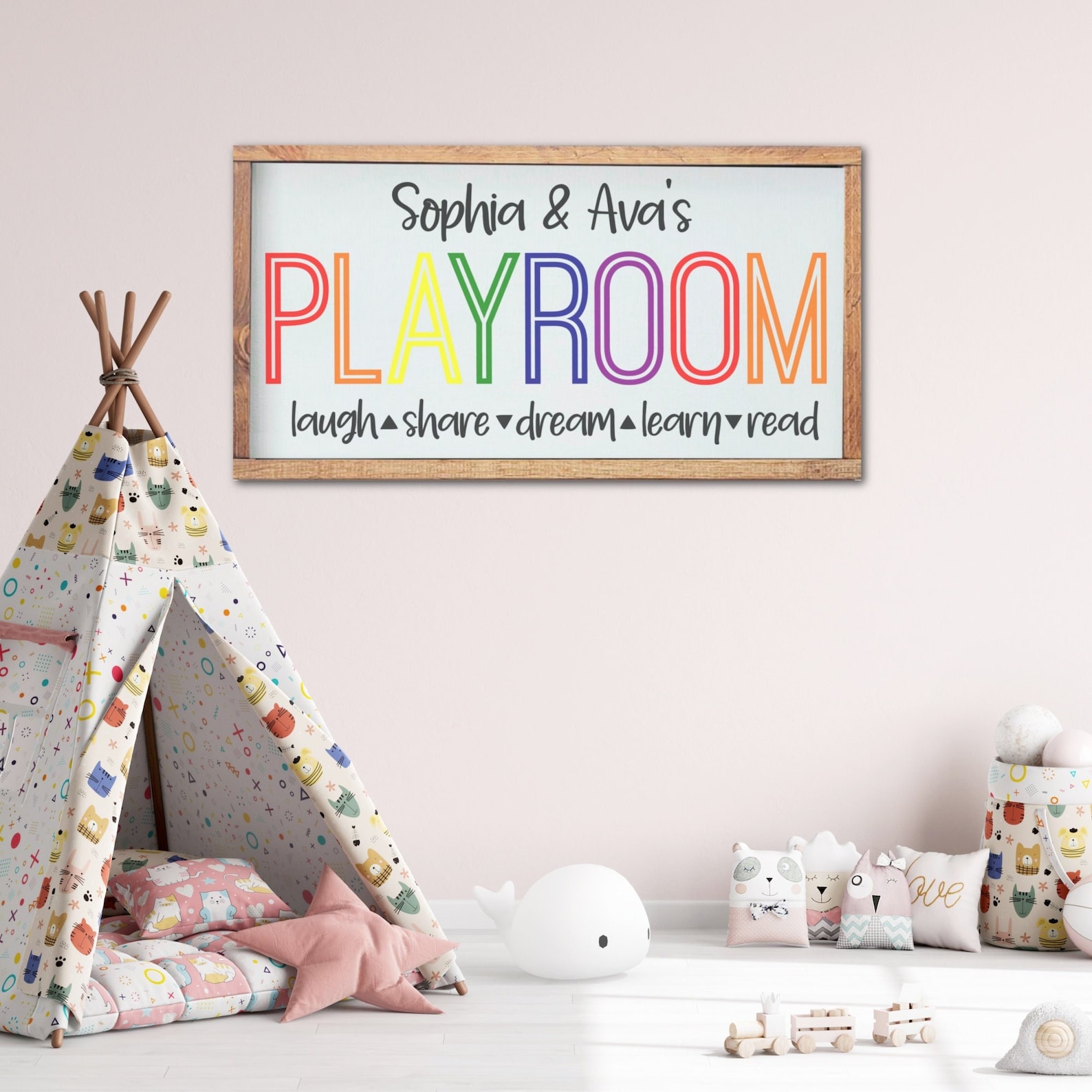 Personalized Playroom Wood Sign Custom Playroom Sign Etsy