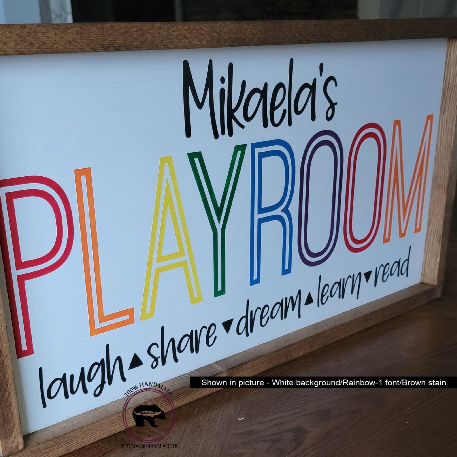 Personalized Playroom Wood Sign Custom Playroom Sign Etsy