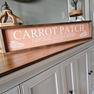Carrot Patch Sign, Farmhouse Easter Decor, Easter Entryway Decor, Easter Mantel Decor, Spring Decor, Wood Carrot Decor