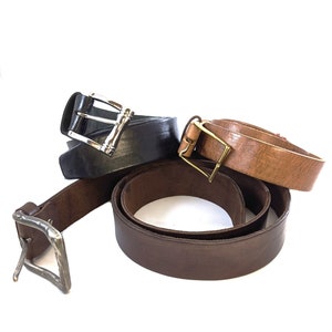 Brass / Silver Military Roller Buckle Salsa leather belt 1" 1.5" 2"