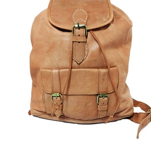 A Sleek and Cool vintage leather Backpack