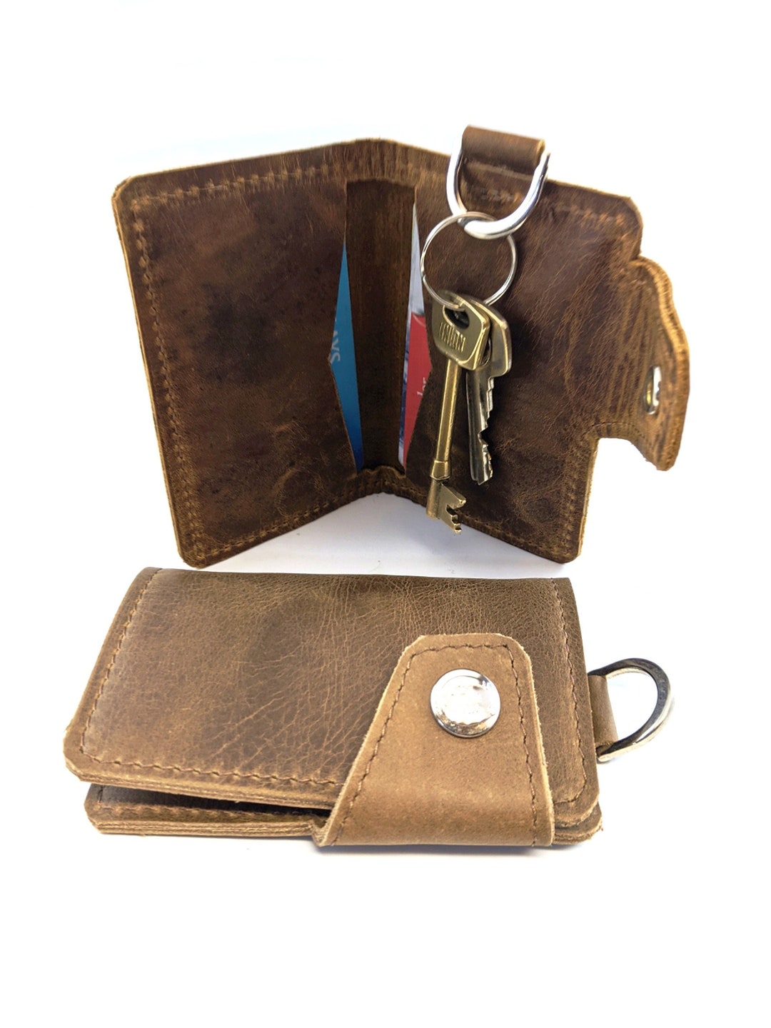 Leather Cardholder with Keychain main image 1