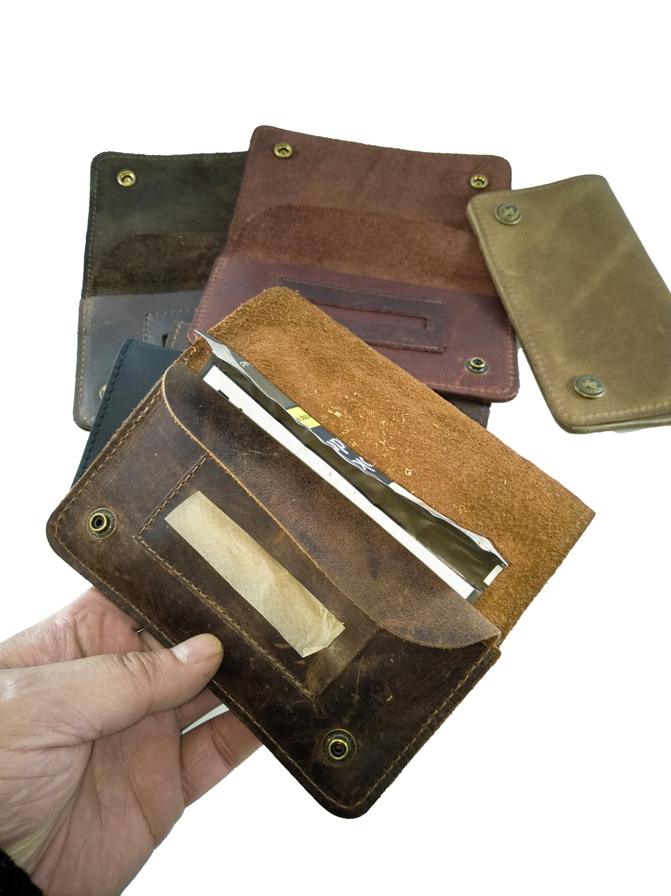 LEATHER TOBACCO POUCH 30g Capacityfree Leather Lighter Holder 5