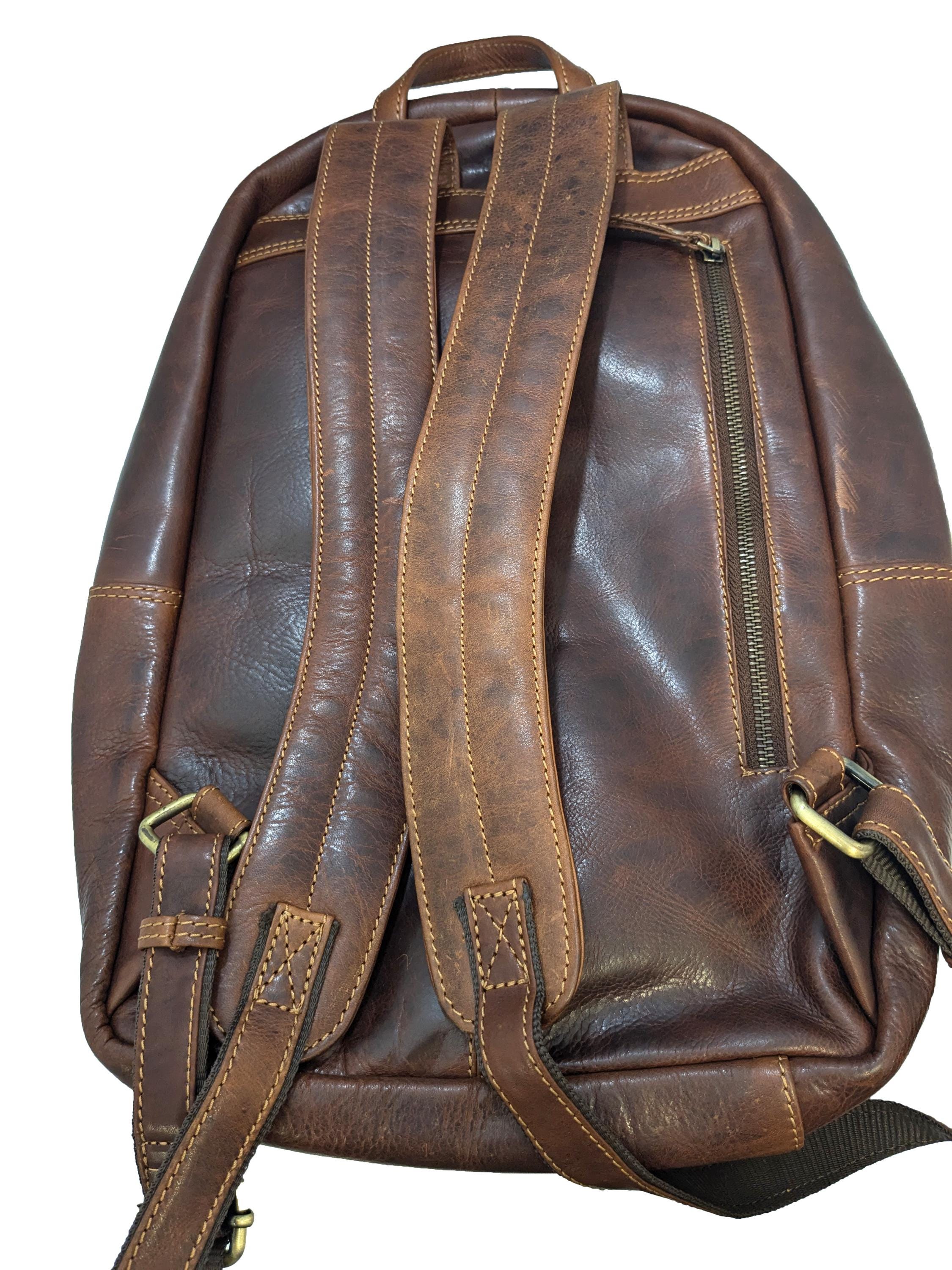 Sunset Everyday Woven Leather Backpack