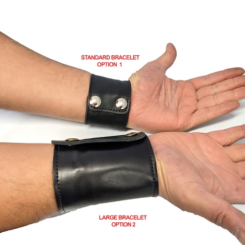Unisex Stash Leather Bracelet Wristband With Card/zipper Pocket 4