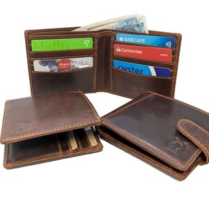 Portefeuille avec 3 porte-cartes (cuir premium)