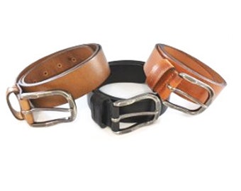 High Quality Leather belts 3 sizes, 3 colours, 4 styles handmade in London