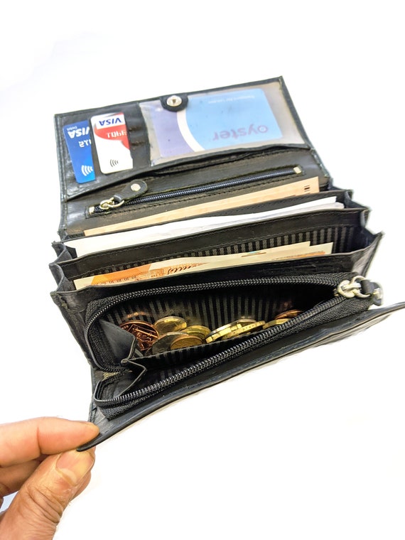 Grand portefeuille pochette multifonctions en cuir pour femme Etsy France