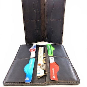 Dos billeteras de estilo grande Monedero de gran capacidad Teléfono celular Bolsillo billetera multi pocket función