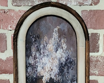 Framed Vintage Floral Wall Art Vintage Moody Wall Decor Dark Cottagecore Wall Art Flowers Still Life Painting Fabric Print Cottagecore