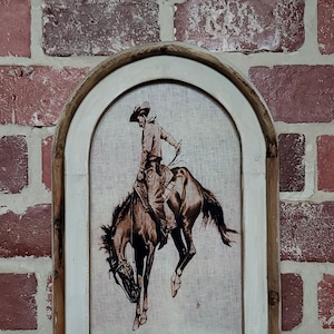 Framed Vintage Wild West Wall Print Western Framed Art Vintage Rodeo Cowboy Rustic Southwestern Decor Cowboy Decor Retro Horse Wall Decor