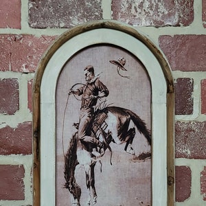 Framed Western Wall Decor Wild West Print Vintage Cowboy Wall Art Western Framed Art Rustic Southwestern Art Rodeo Cowboy Wall Decor
