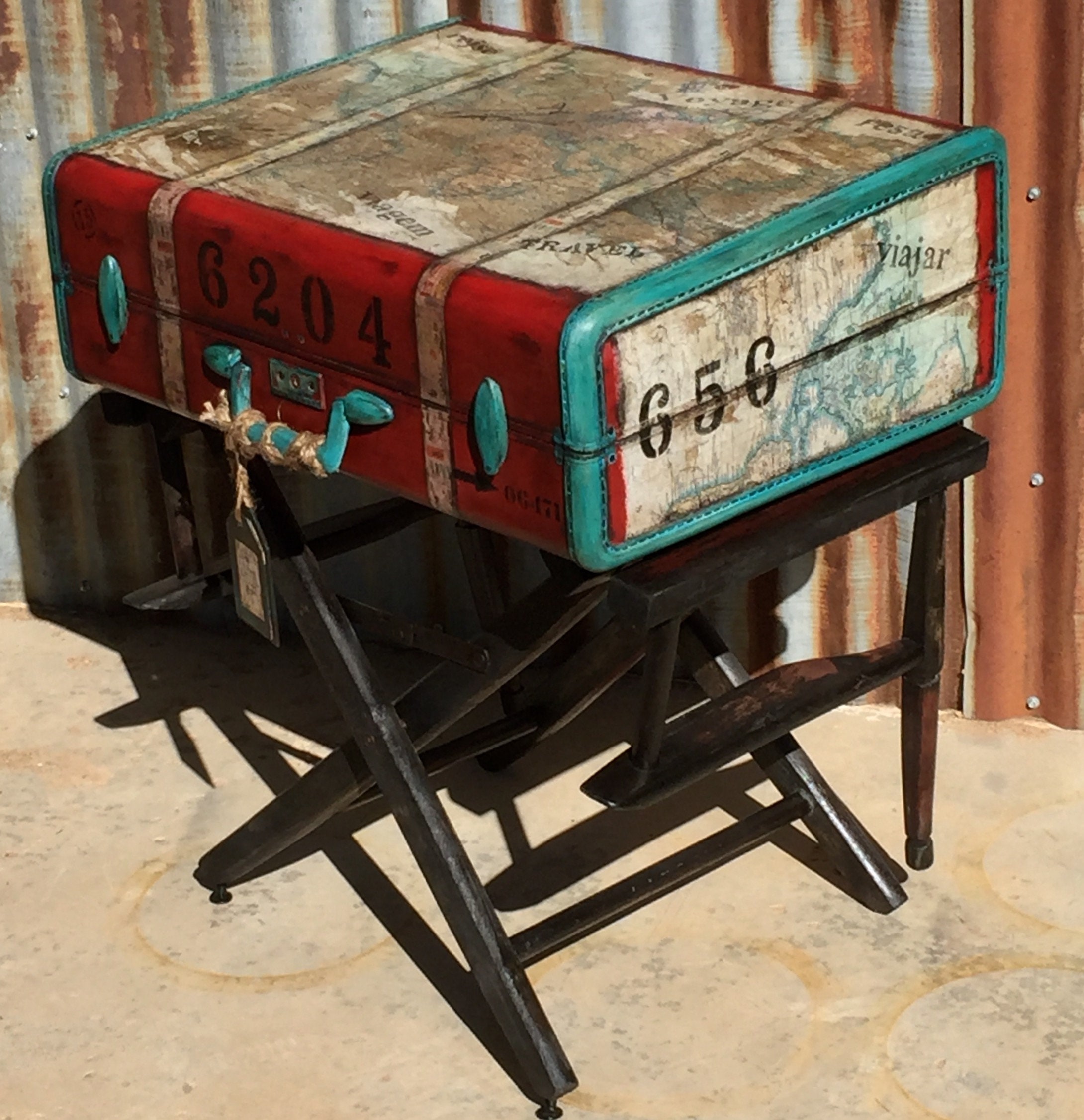 SOLD Accepting Custom Orders Suitcase End Table Old Luggage Etsy