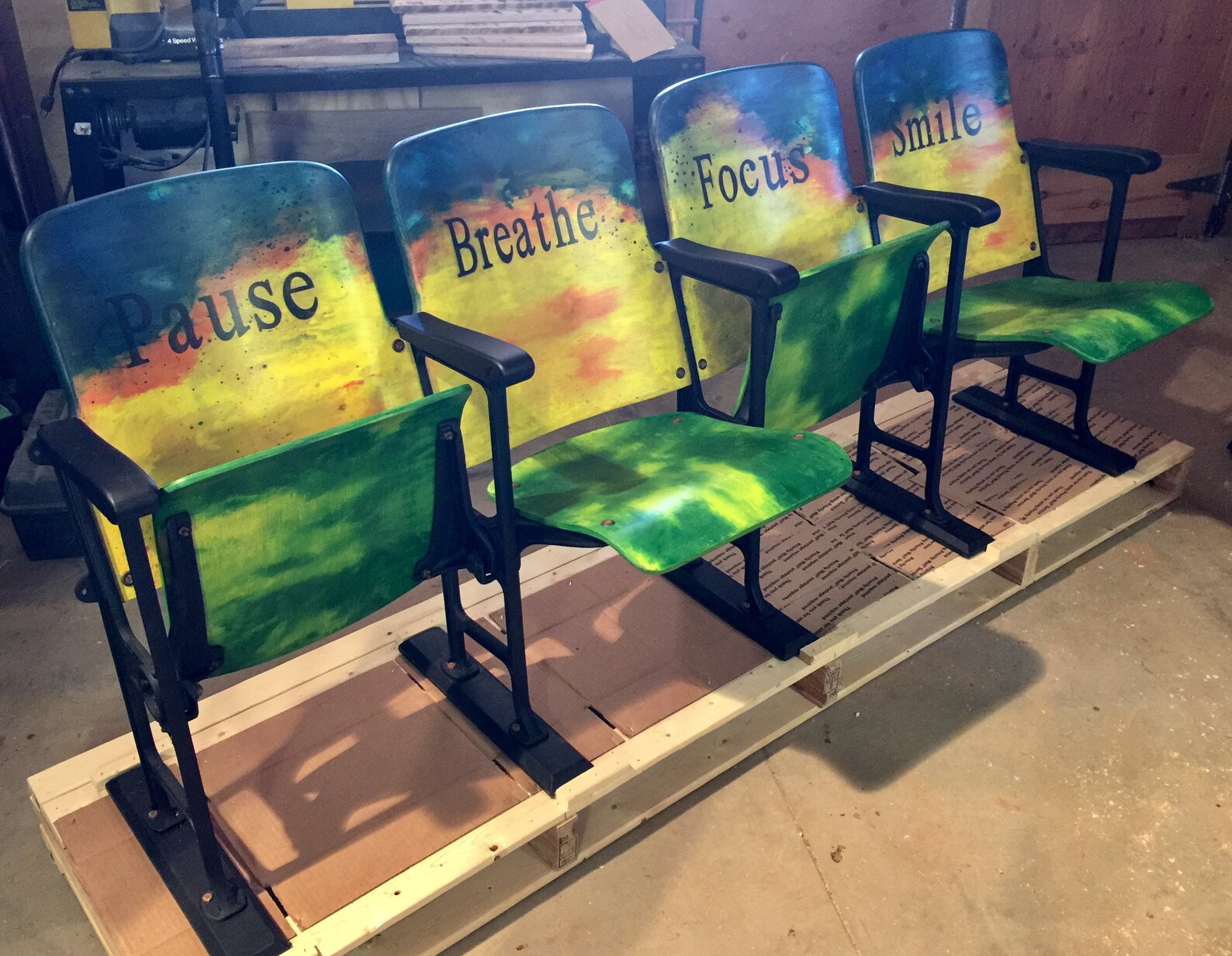 SOLD Set of Vintage Theatre Chairs Theater Chairs Theatre Etsy