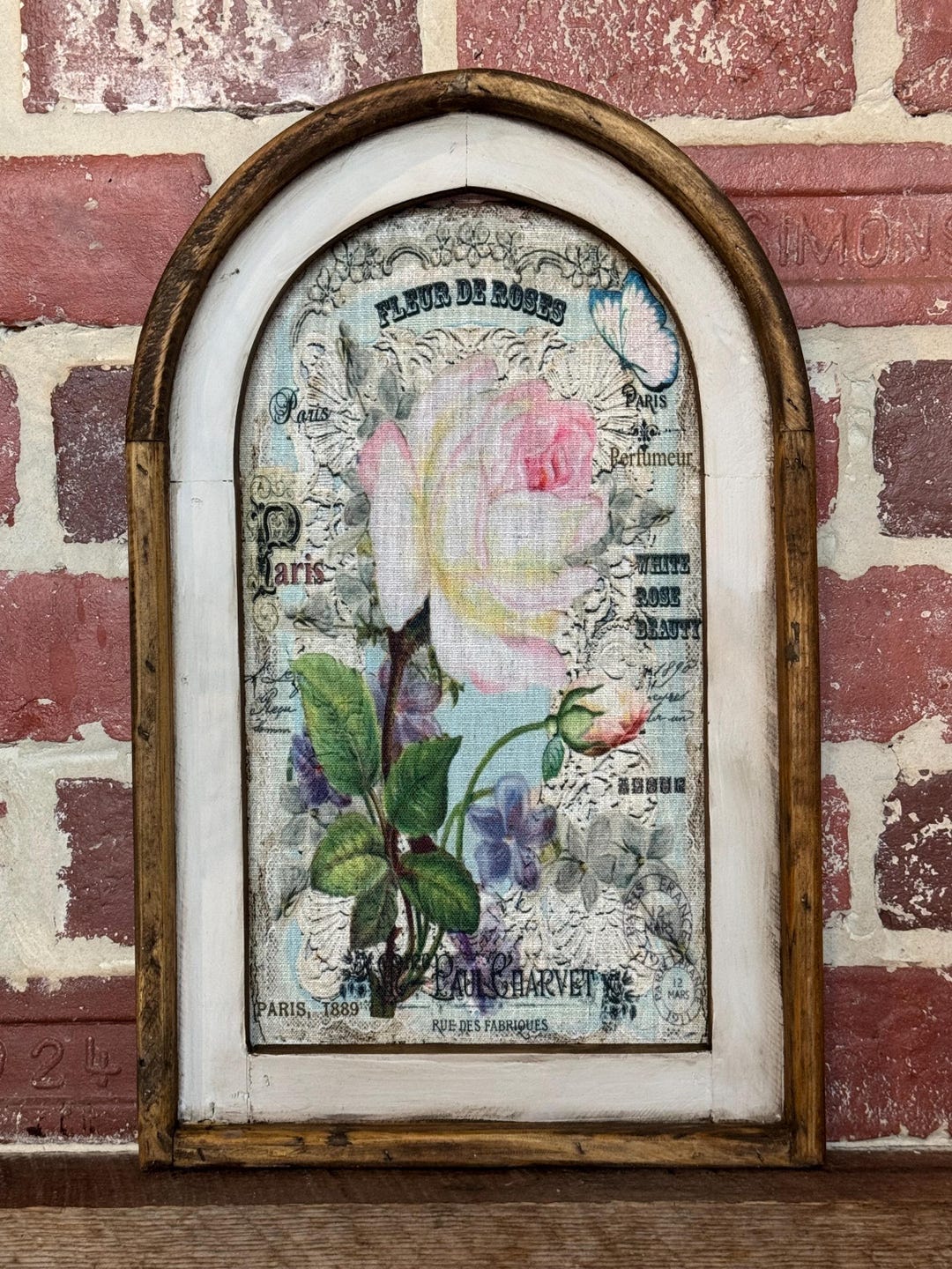 Framed French Country Roses Wall Art Farmhouse House Decor French ...
