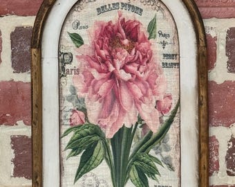 Arch Frame French Country Wall Art Peonies Farmhouse House Decor French Floral Decor Vintage Decor Peony Botanical Spring Wall Art Tapestry