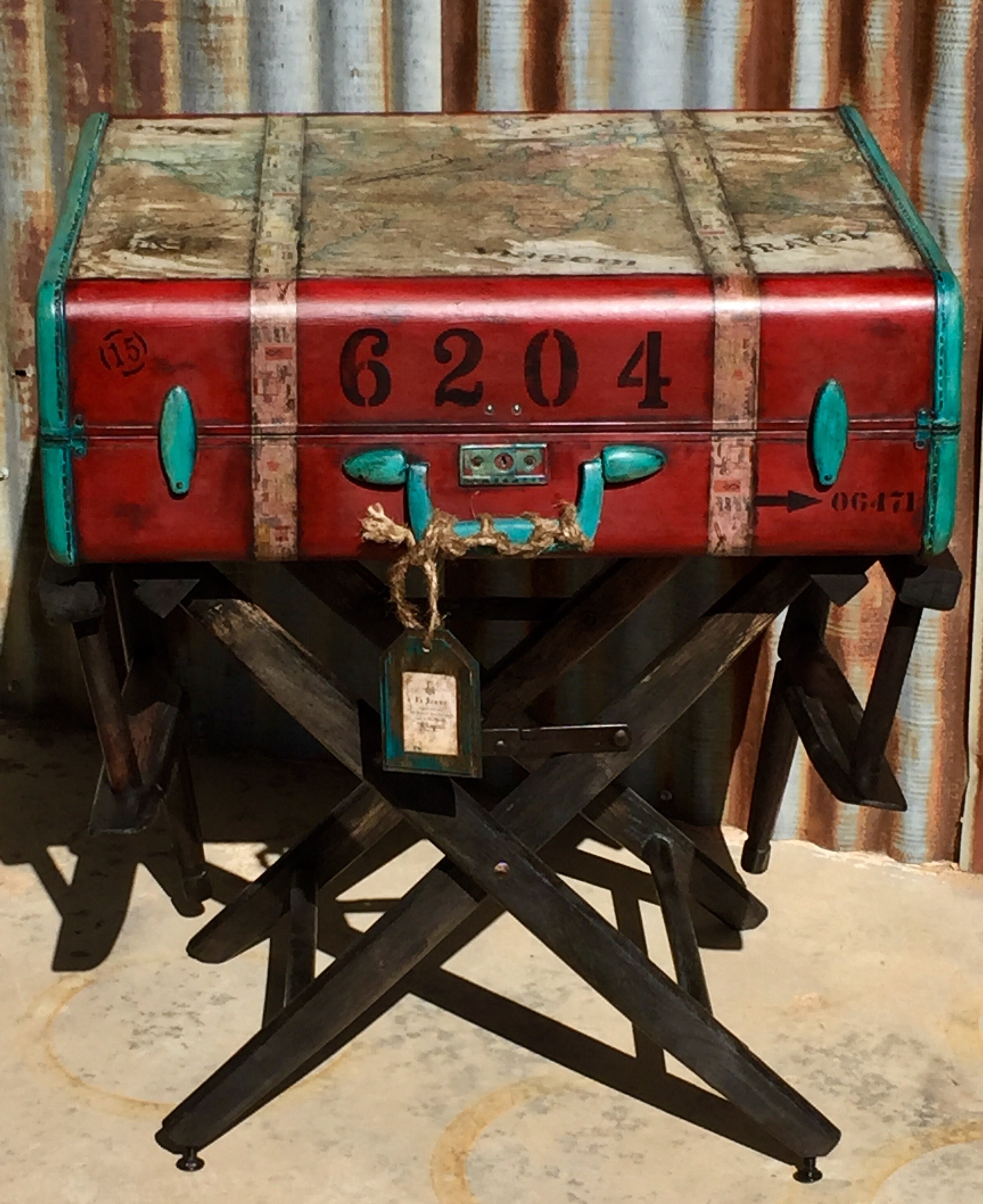 SOLD Accepting Custom Orders Suitcase End Table Old Luggage Etsy