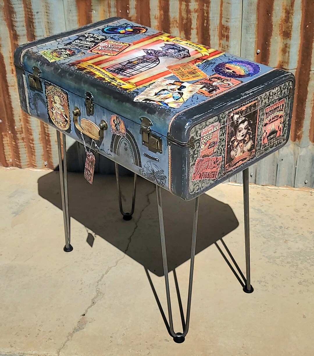 Vintage Steampunk End Table Steampunk Nightstand Bedside Table - Etsy