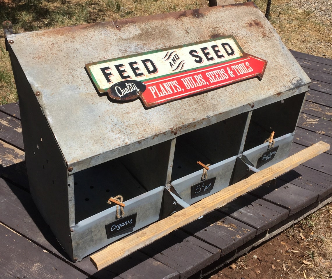 Old Vintage Chicken Nesting Boxes Galvanized Metal Chicken Etsy