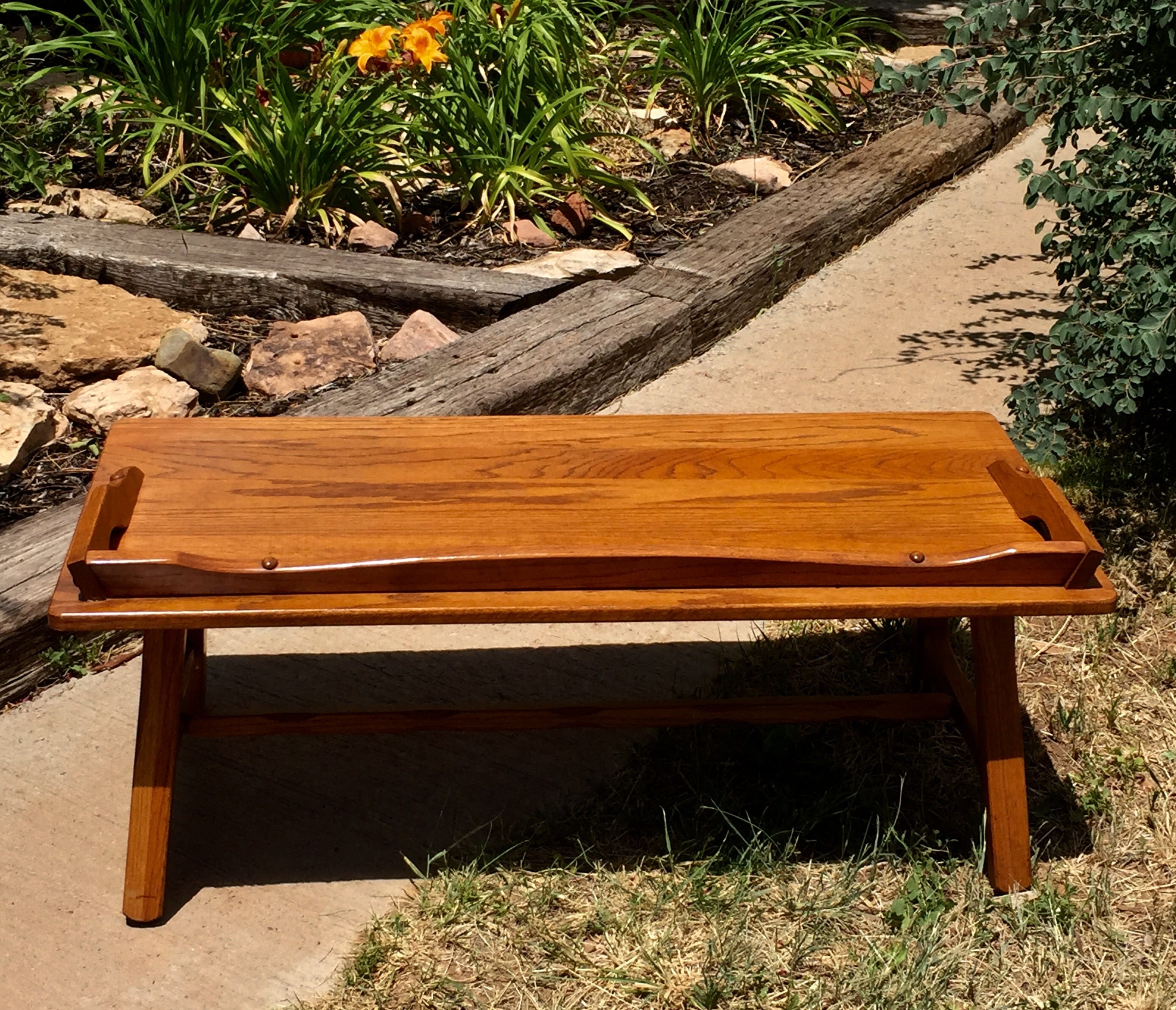 Brandt Ranch Oak Coffee Table Farmhouse Bench Living Room Etsy