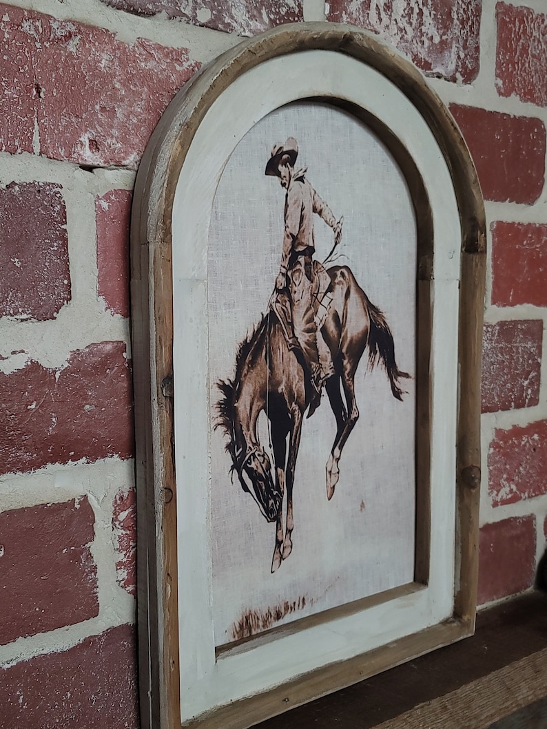 Framed Vintage Wild West Wall Print Western Framed Art Vintage Rodeo ...