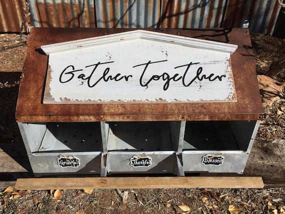 rusty vintage chicken nesting boxes old chicken nesters metal | etsy