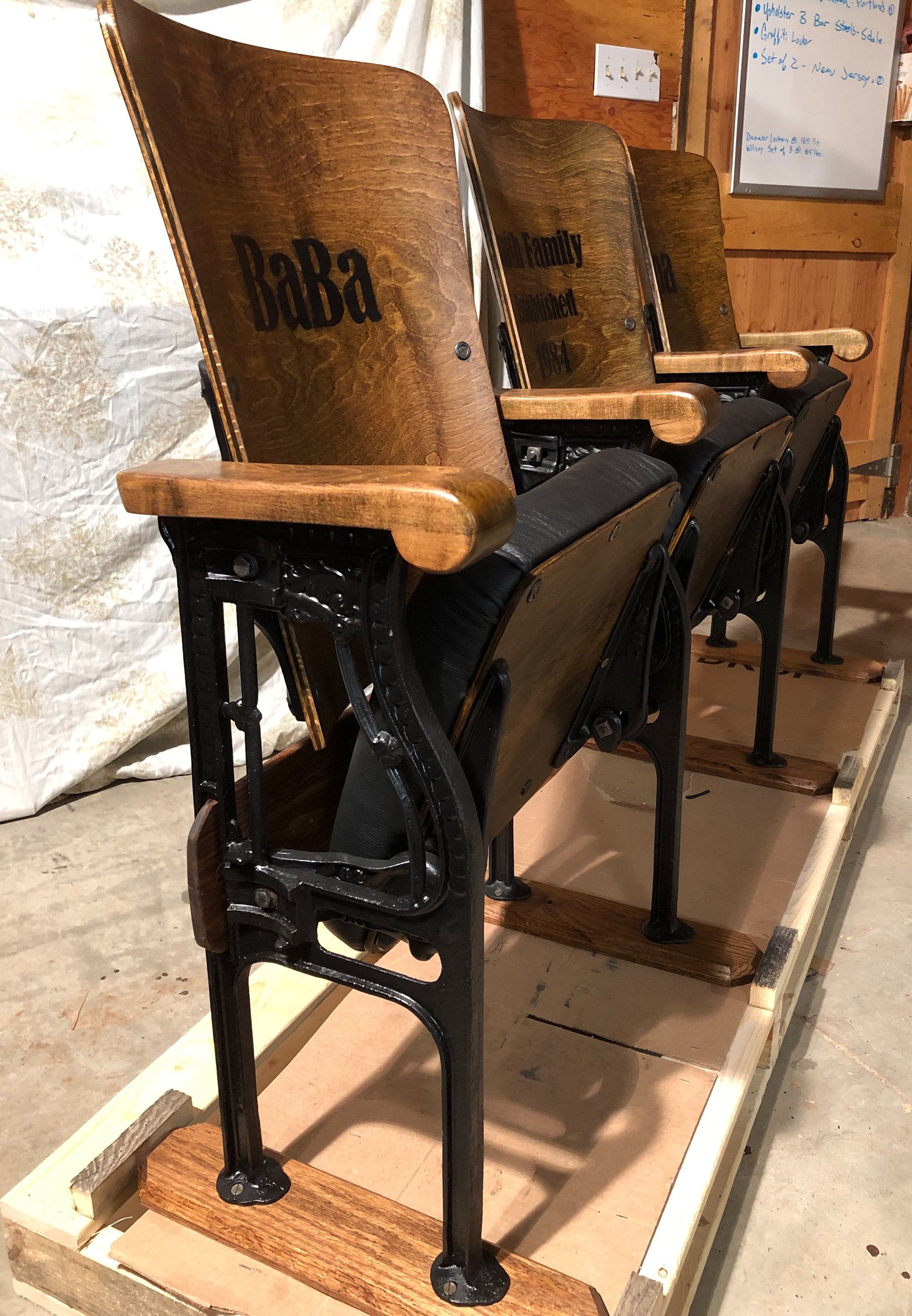 Antique theater chairs hot sale