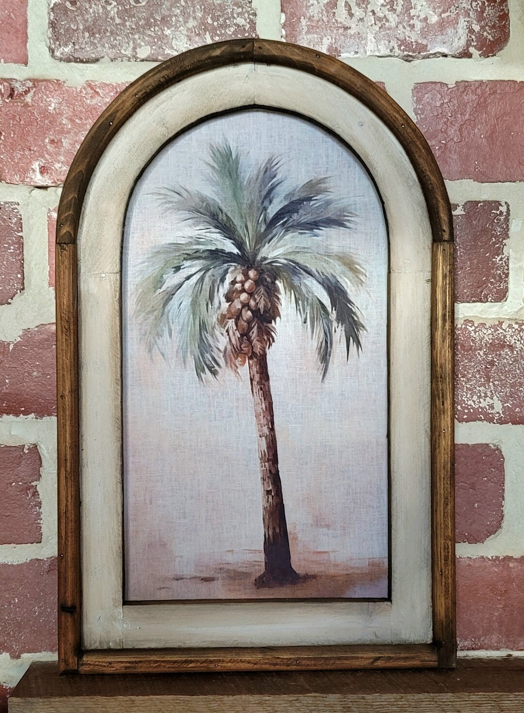 Vintage Framed Beach Wall Art Beach House Decor Palm Tree Coastal Wall ...