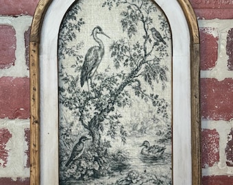 Arch Frame Summer Wall Art Whimsical Wall Art Dark Cottagecore Floral Wall Decor Vintage Mural Tapestry Print Wall Hanging Moody Bird Art