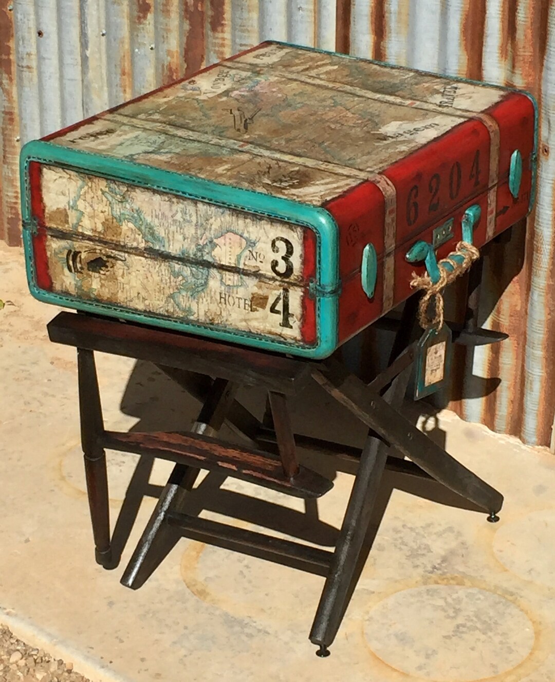 SOLD Accepting Custom Orders Suitcase End Table Old Luggage Etsy