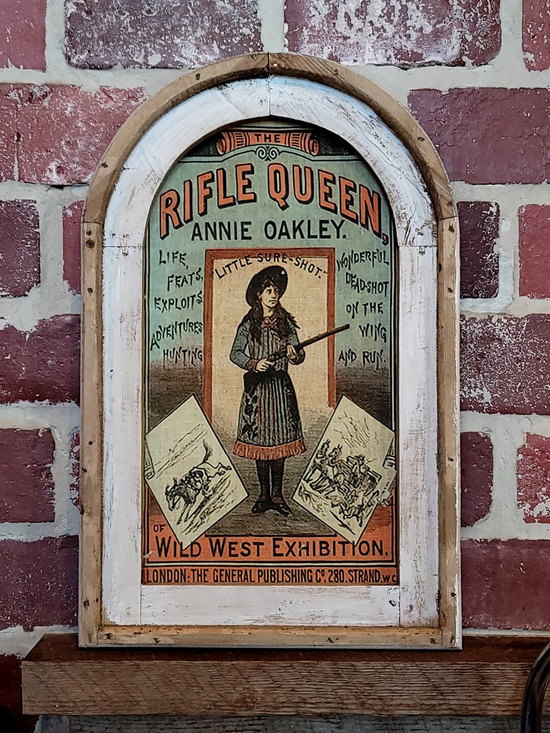 Framed Vintage Wild West Wall Print 14x22 Western Framed Art Vintage