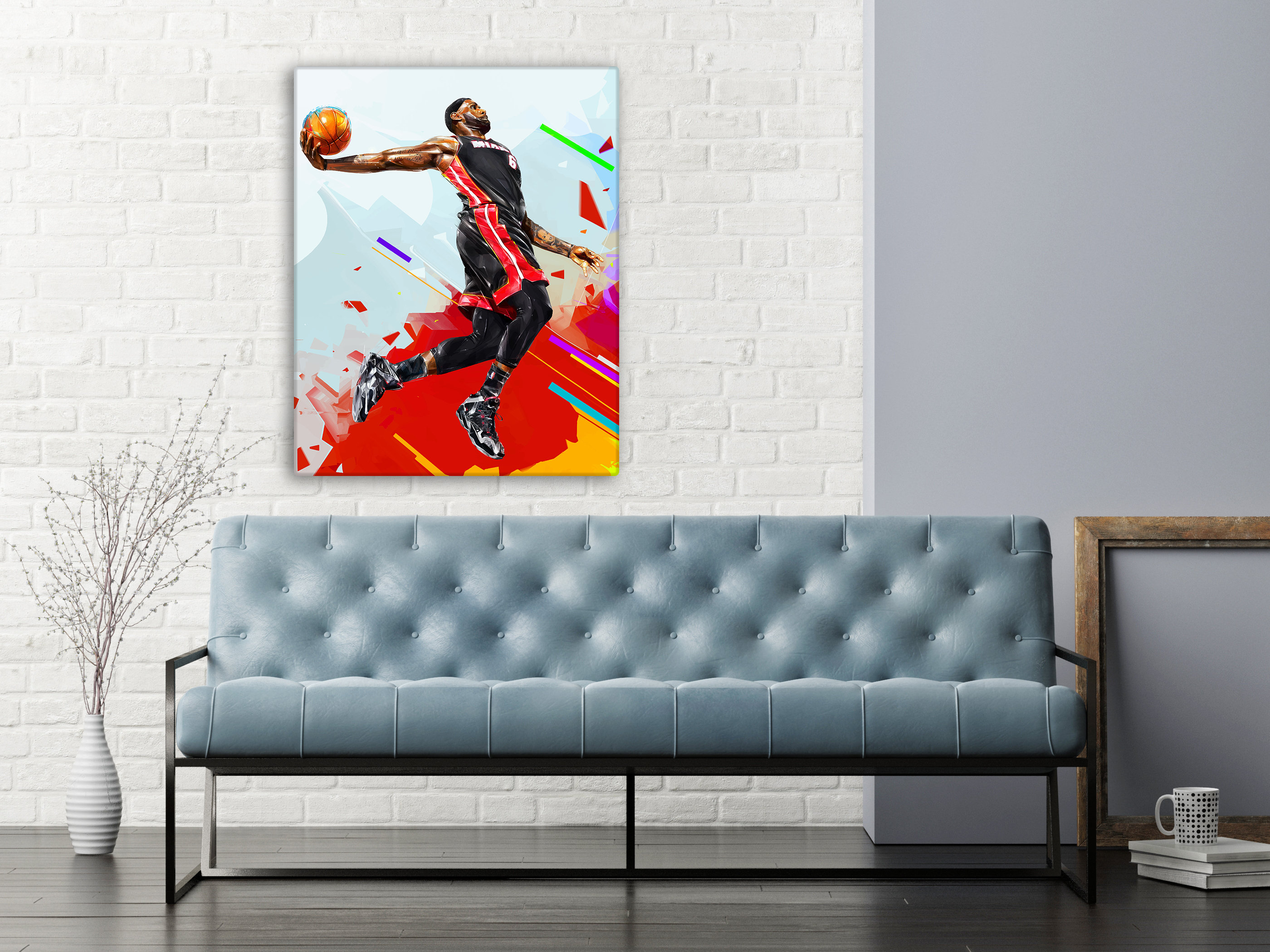 Basketball Canvas Wall Art Sports Canvas Print Etsy