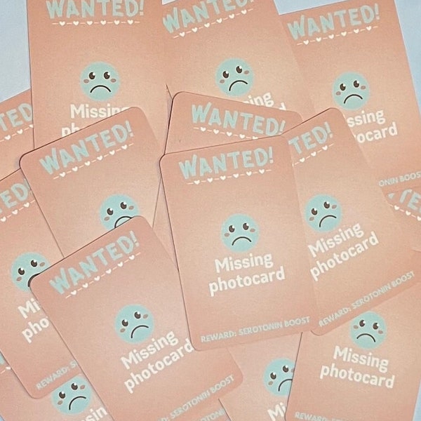 5 Kpop Missing Card Placeholder PCs for Pc Collection | K-Pop Photocard Binder Filler Card