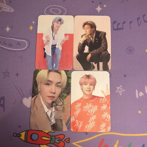 4 RANDOM BTS Suga Card Bias Pack Fanmade PC Gift for Army Etsy