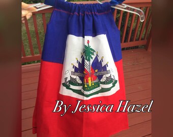 Baby Haitian flag dress-Haiti dress-Kids Haitian dress