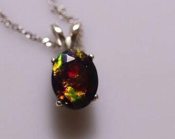 dark opal necklace