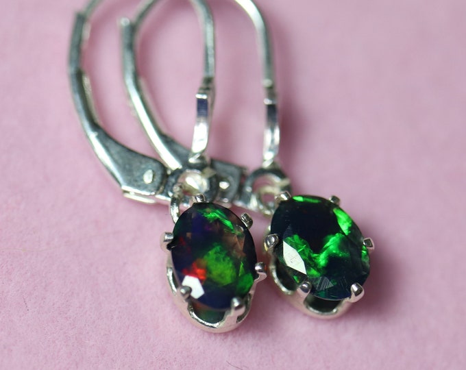 dark opal earrings