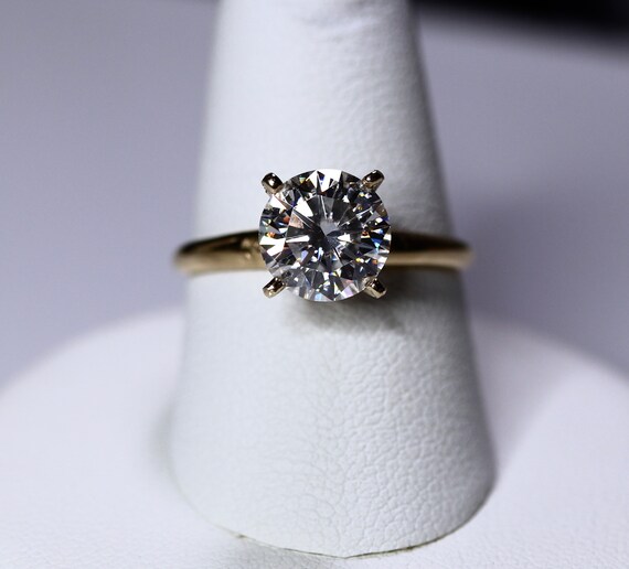 gray moissanite ring
