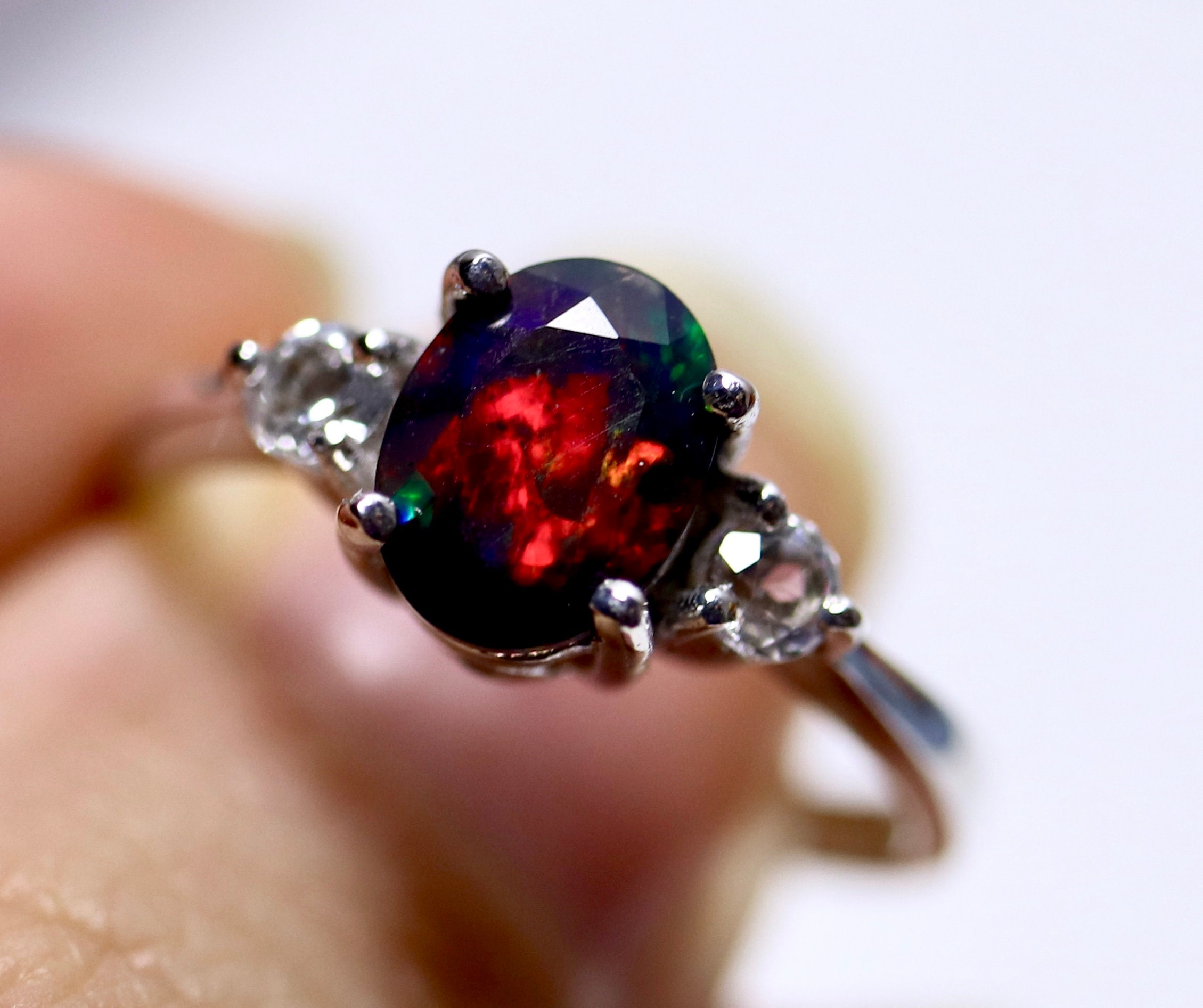 opal wedding rings