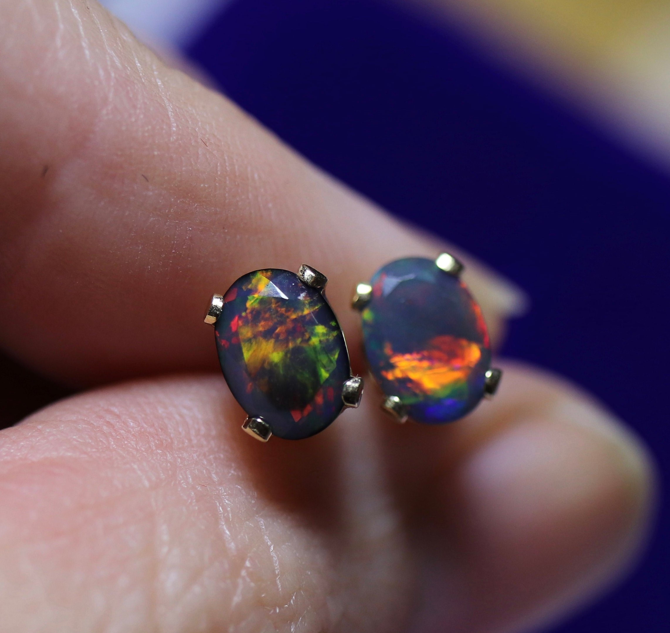 fire opal earrings