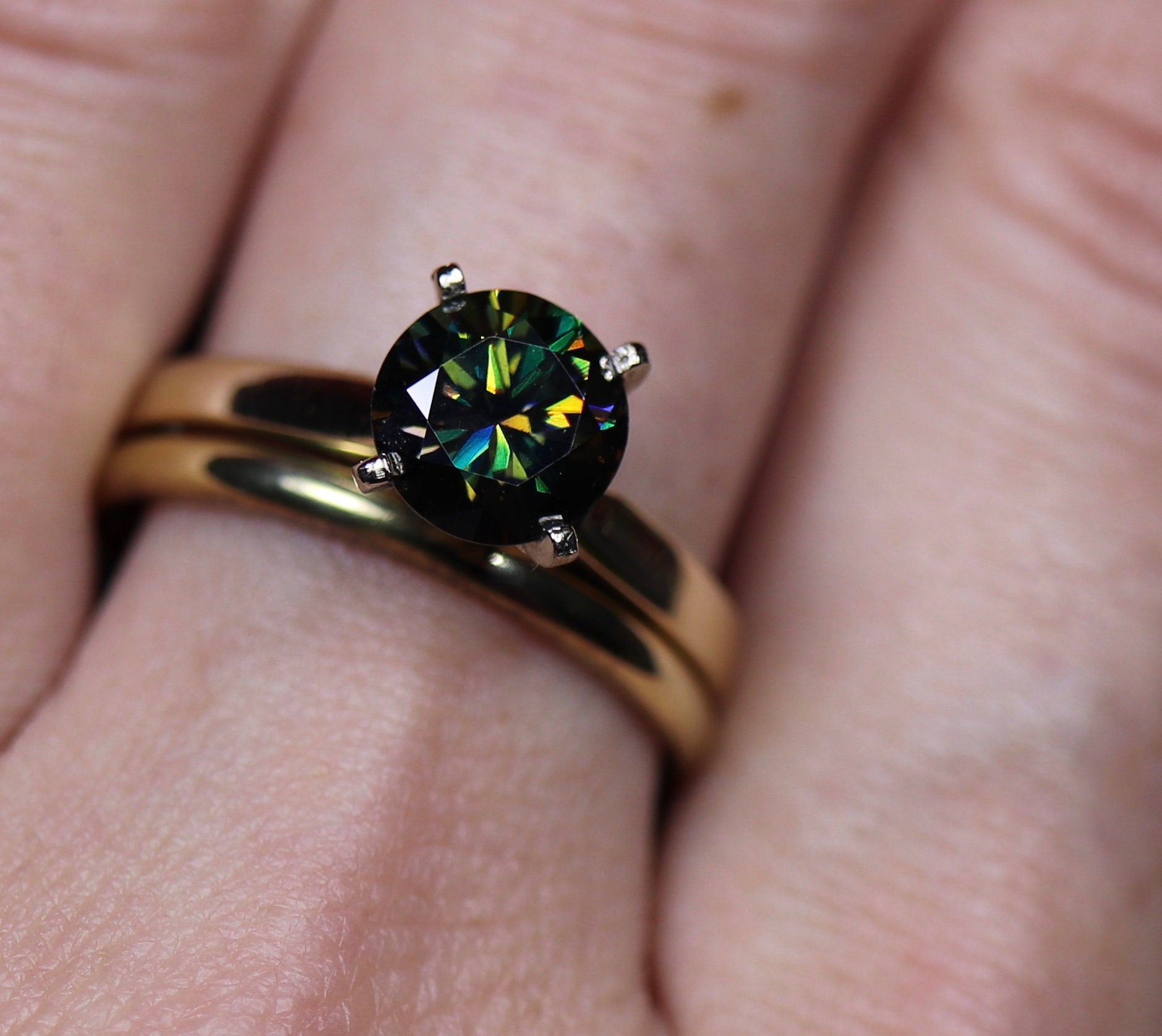 Genuine moissanite deals rings
