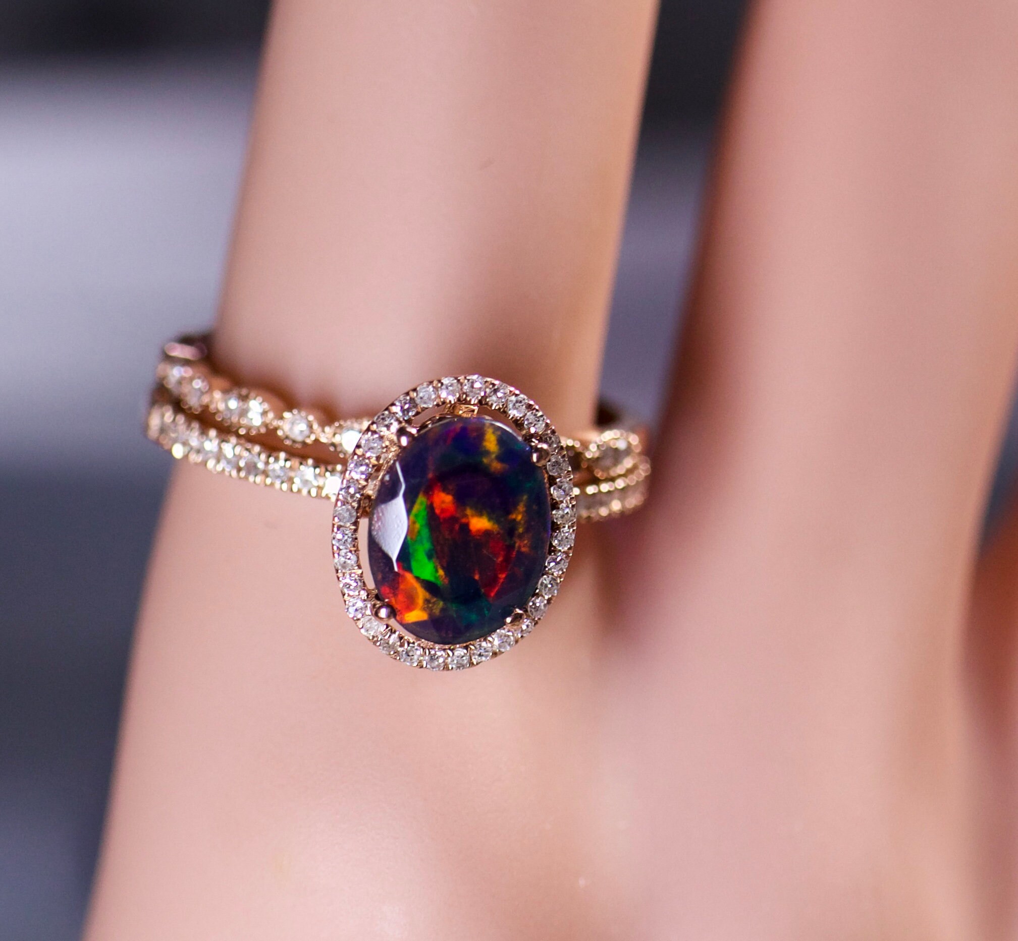 black opal engagement ring black opal engagement ring