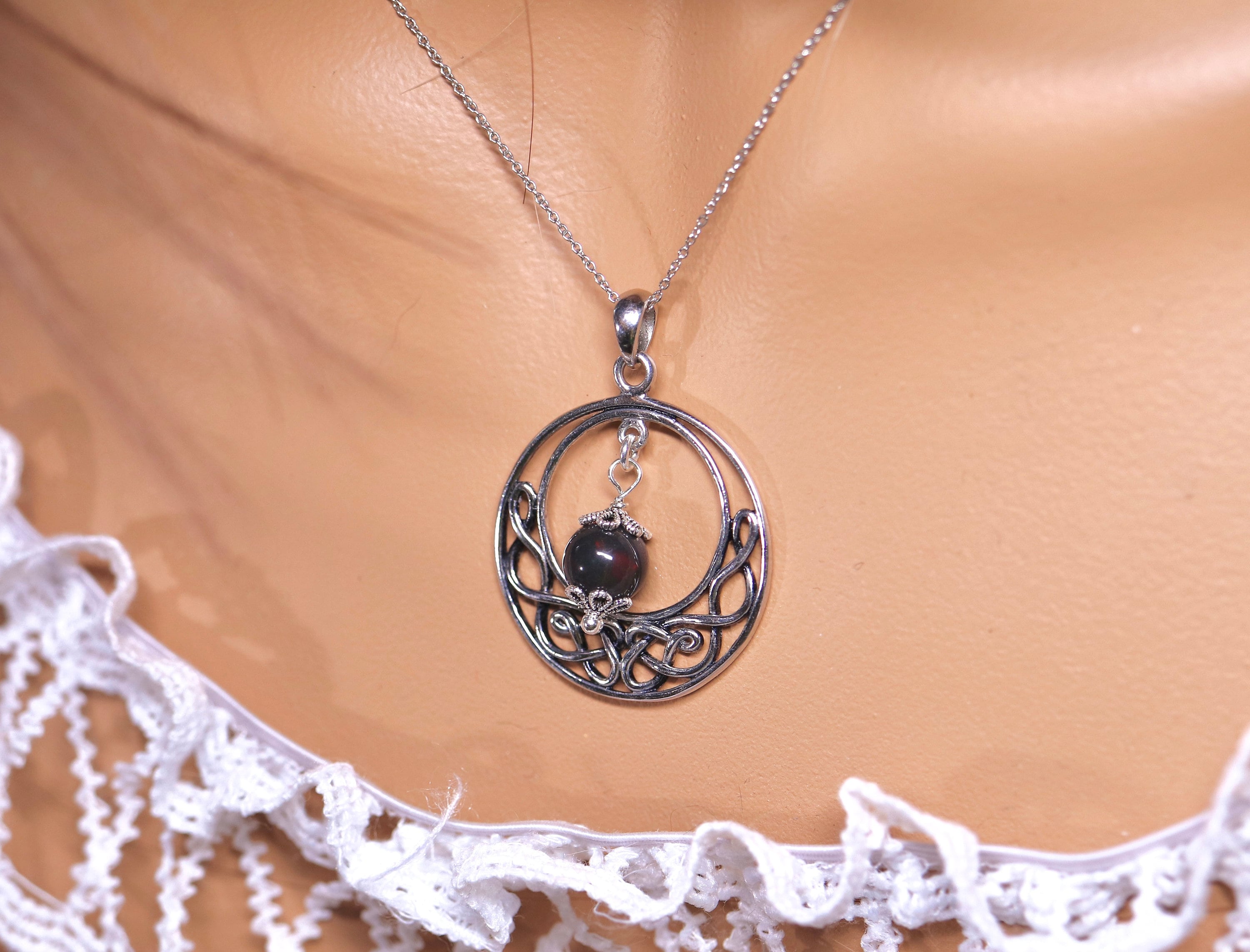 antique opal pendant necklace