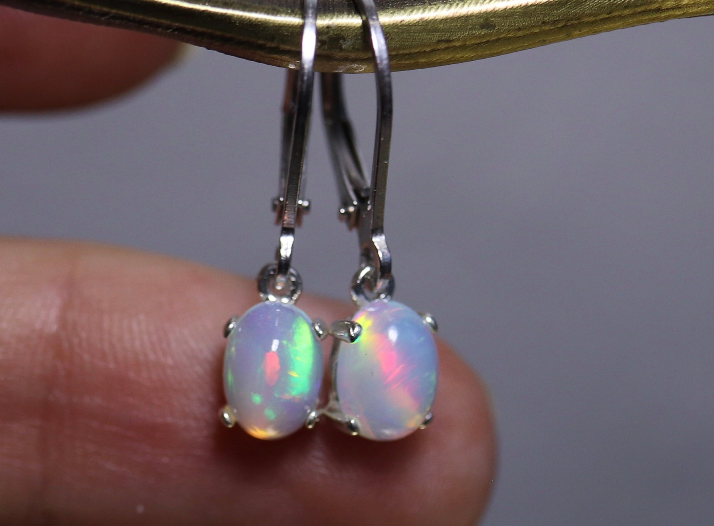 fire opal earrings