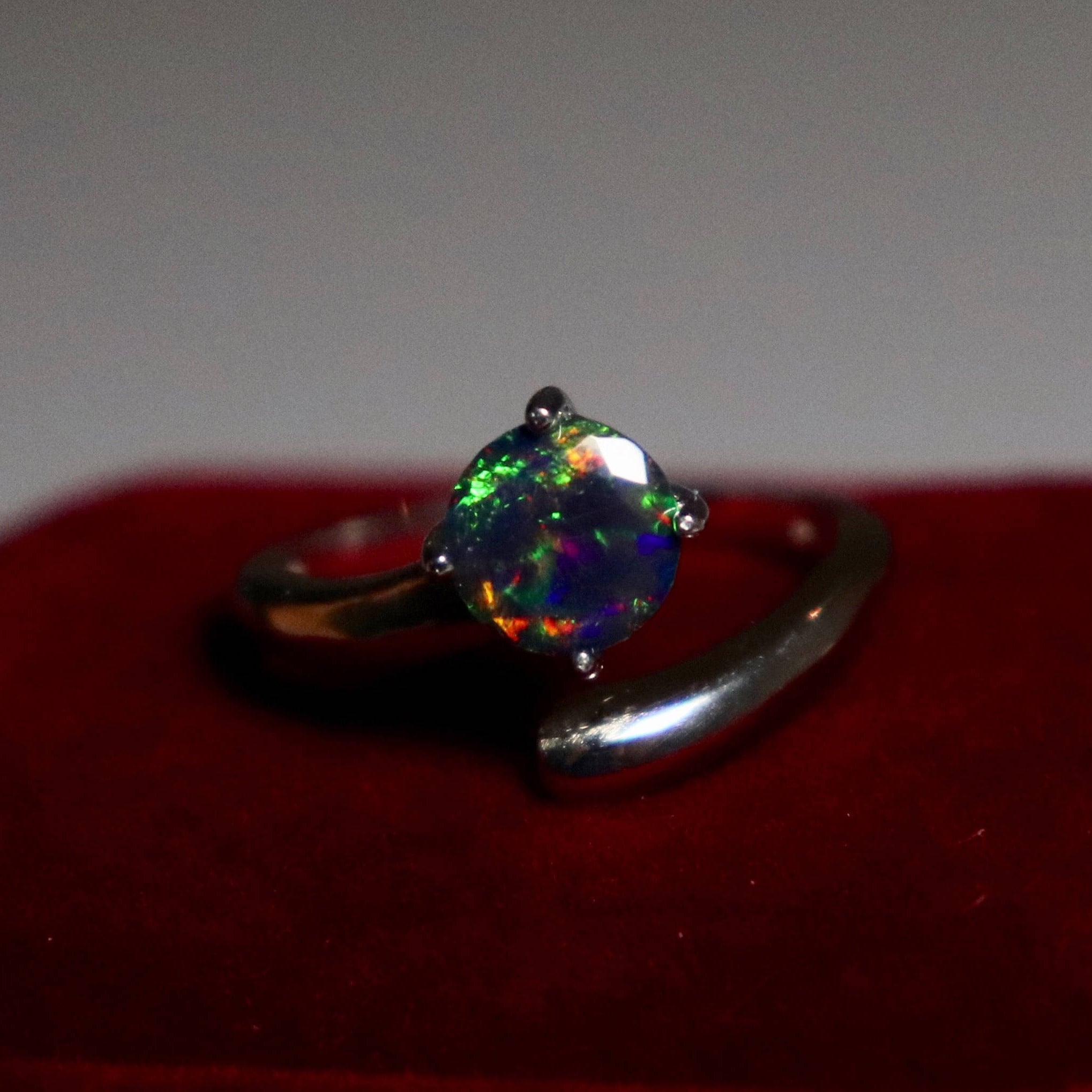 software spil halt Black opal ring, fire opal, opal ring, natural opal ring, natural black opal,  silver ring, black Opal, black Opal jewelry, red fire, opal